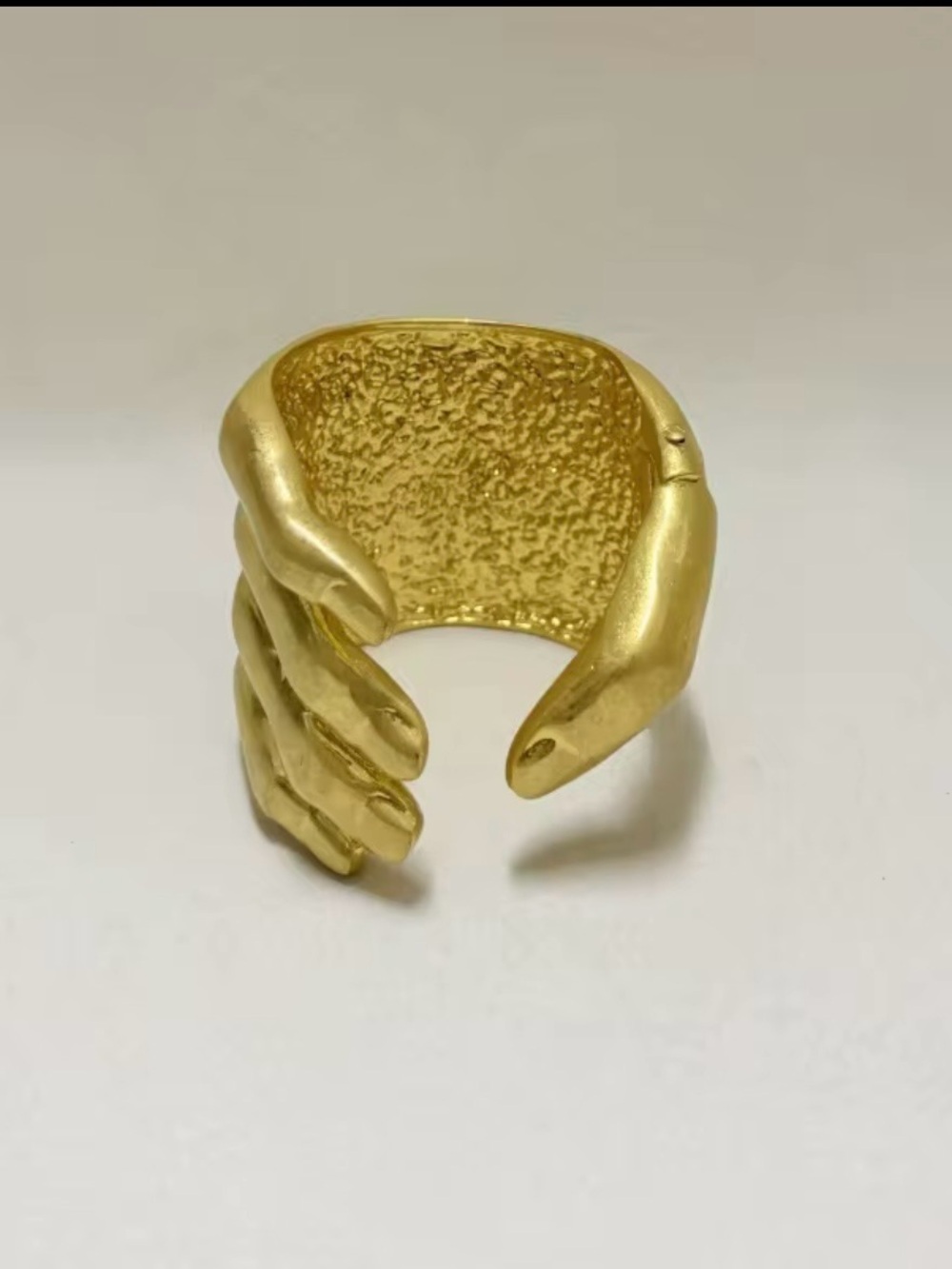 Gold Metal Sculptural Cuff Bracelet - Women Jewelry - Picture 5 of 5